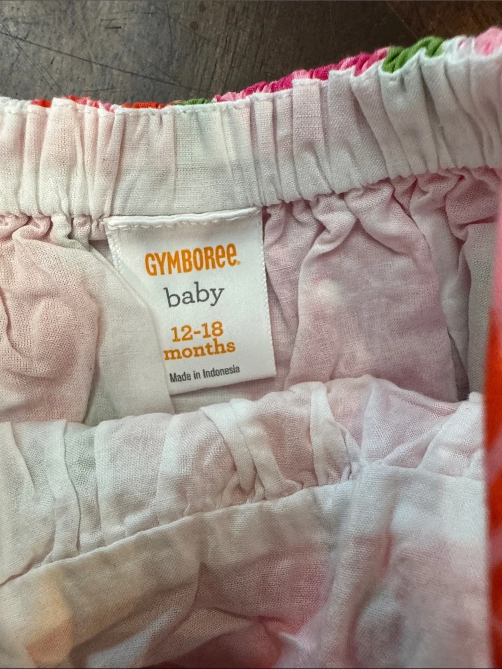 Gymboree Pink & Orange Floral Tank Top Wrap Faux Dress
